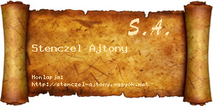Stenczel Ajtony névjegykártya